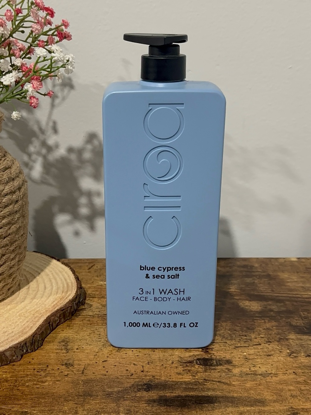 Ciroa Blue Cypress & Sea Salt Body Wash - Light Blue Pump